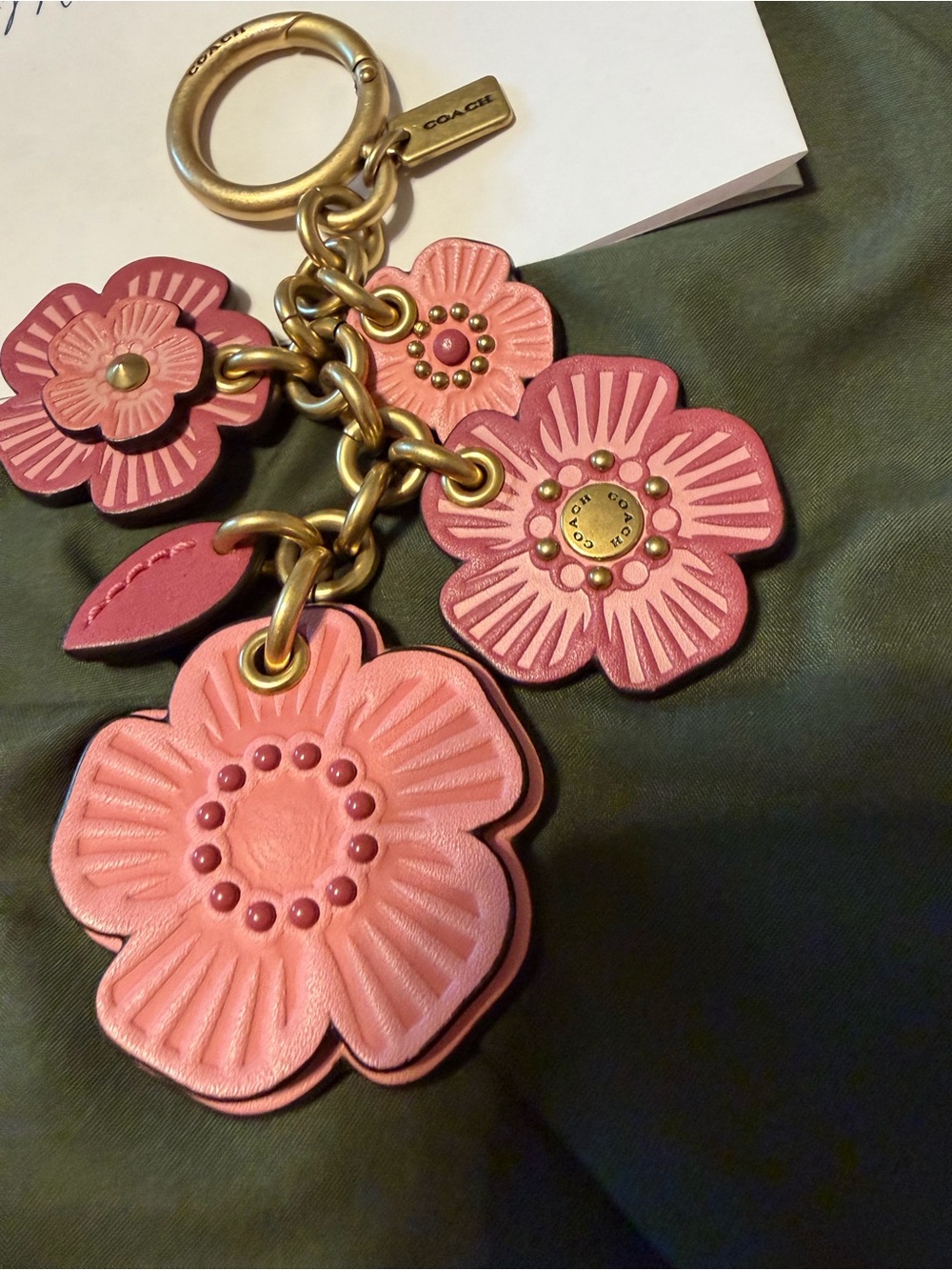 Coach Pink Tearose Bag Charm - Picture 3 of 5